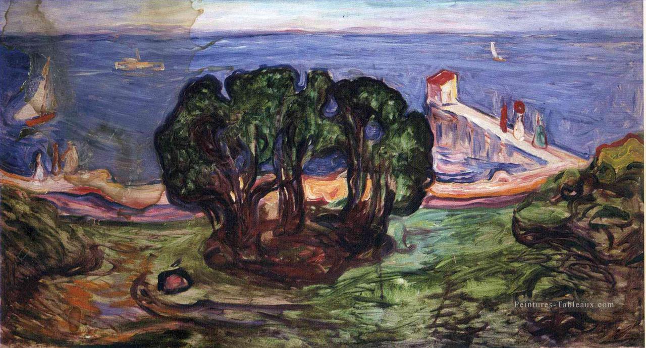 arbres sur la rive 1904 Edvard Munch Peintures à l'huile